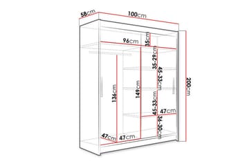 Glenmore Garderob m. Spegel Brown - Förvaring - Garderober & garderobssystem