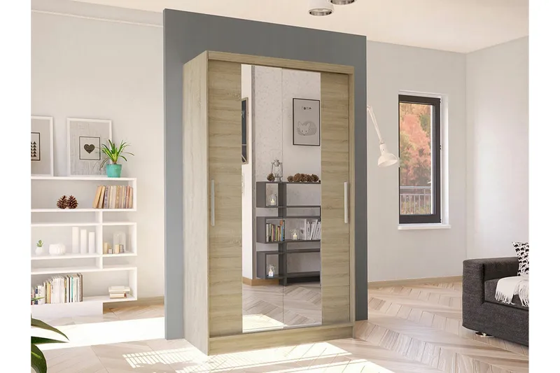 Glenmore Garderob m. Spegel Brown - Förvaring - Garderober & garderobssystem