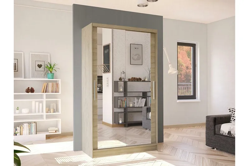 Glenmore Garderob m. Spegel Brown - Förvaring - Garderober & garderobssystem