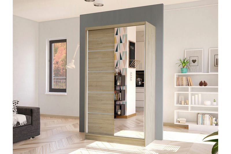 Glenmore Garderob m. Spegel Brown - Förvaring - Garderober & garderobssystem