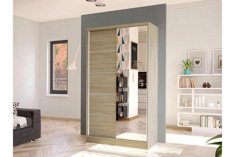 Glenmore Garderob m. Spegel Brown - Förvaring - Garderober & garderobssystem