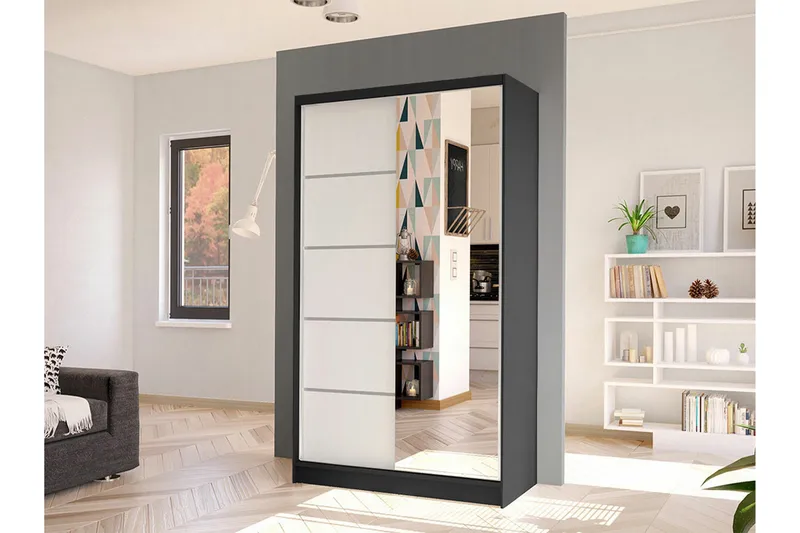 Glenmore Garderob m. Spegel White - Förvaring - Garderober & garderobssystem