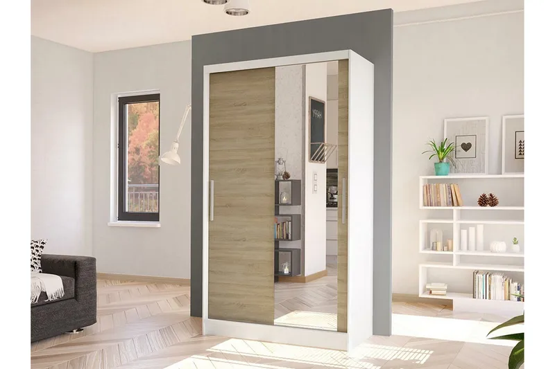 Glenmore Garderob m. Spegel White - Förvaring - Garderober & garderobssystem