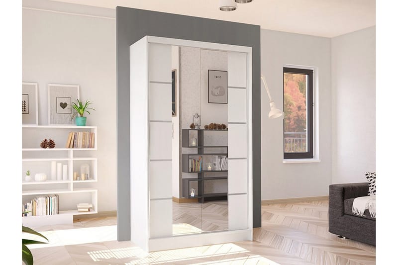 Glenmore Garderob m. Spegel White - Förvaring - Garderober & garderobssystem