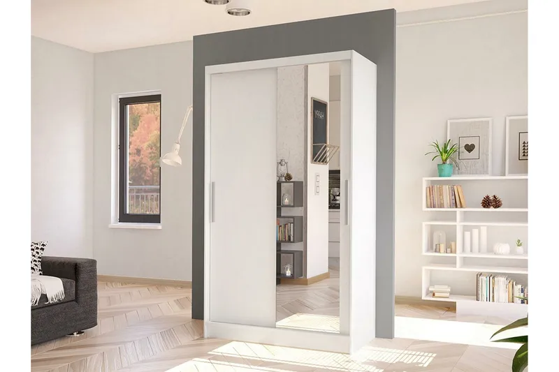 Glenmore Garderob m. Spegel White - Förvaring - Garderober & garderobssystem