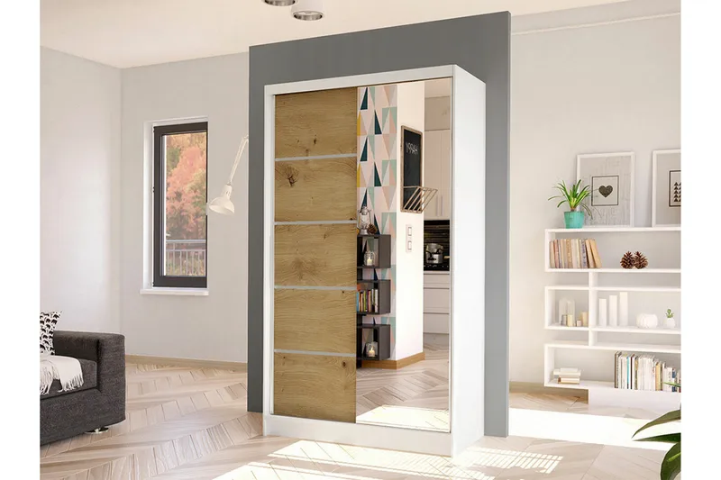 Glenmore Garderob m. Spegel White - Förvaring - Garderober & garderobssystem