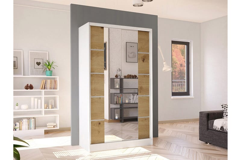 Glenmore Garderob m. Spegel White - Förvaring - Garderober & garderobssystem