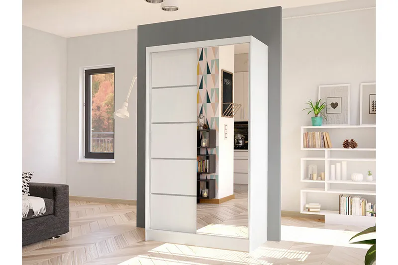 Glenmore Garderob m. Spegel White - Förvaring - Garderober & garderobssystem