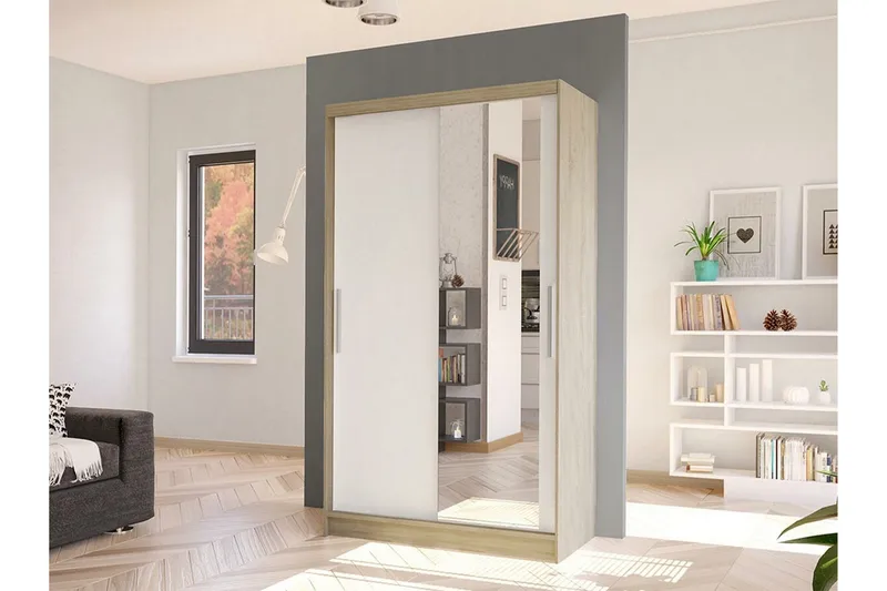 Glenmore Garderob m. Spegel White - Förvaring - Garderober & garderobssystem