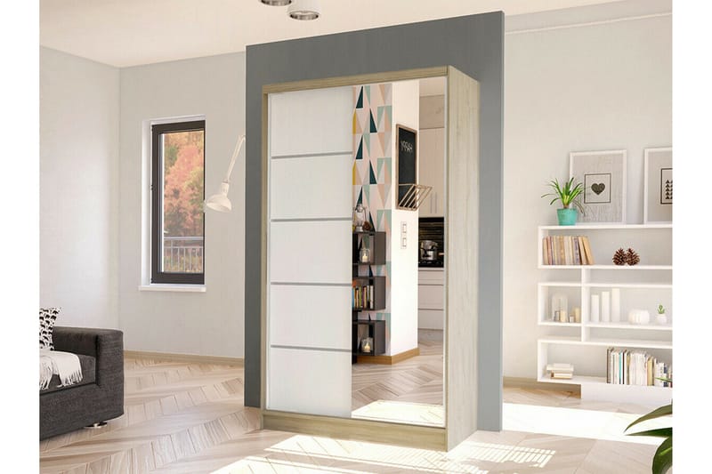 Glenmore Garderob m. Spegel White - Förvaring - Garderober & garderobssystem