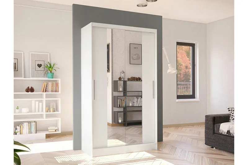 Glenmore Garderob m. Spegel White - Förvaring - Garderober & garderobssystem