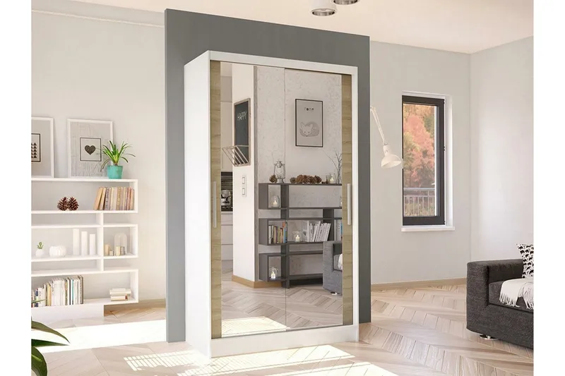 Glenmore Garderob m. Spegel White - Förvaring - Garderober & garderobssystem