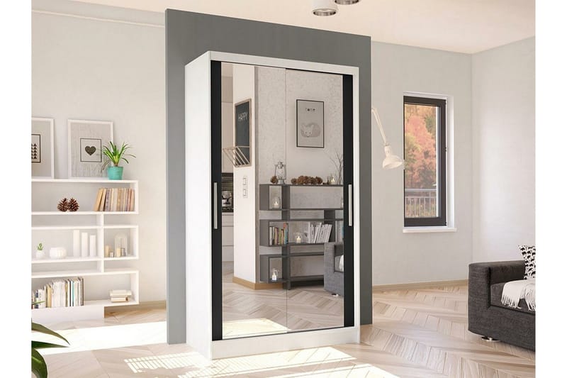 Glenmore Garderob m. Spegel White - Förvaring - Garderober & garderobssystem