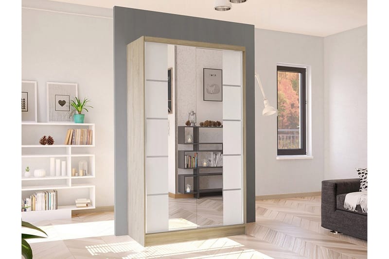 Glenmore Garderob m. Spegel White - Förvaring - Garderober & garderobssystem