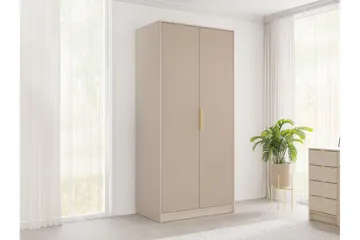 Gudelia Garderob 102x216 cm - Beige - Förvaring - Garderober & garderobssystem