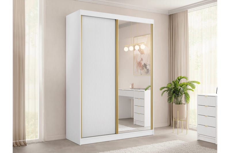 Gudelia Garderob 151x216 cm - Vit - Förvaring - Garderober & garderobssystem