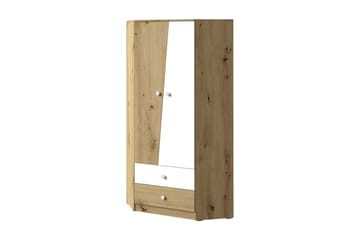 Garderob Staton 87 cm - Natur/Vit - Förvaring - Garderober & garderobssystem - Garderobsskåp