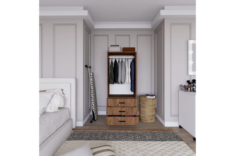 Haaken Garderob 60x174,8 cm - Brun - Förvaring - Garderober & garderobssystem