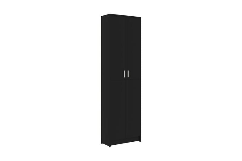 Hallgarderob svart 55x25x189 cm spånskiva - Svart - Garderober & garderobssystem - Garderobsskåp
