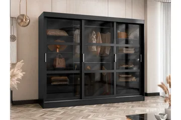 Harvans Garderob 250x203 cm - Svart - Förvaring - Garderober & garderobssystem