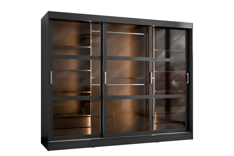 Harvans Garderob 250x203 cm - Svart - Förvaring - Garderober & garderobssystem