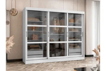 Harvans Garderob 250x203 cm - Vit - Förvaring - Garderober & garderobssystem