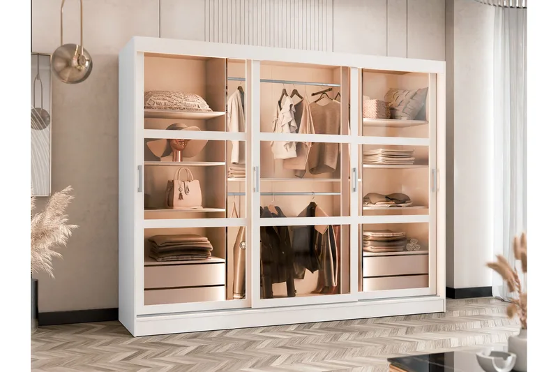 Harvans Garderob 250x203 cm - Vit - Förvaring - Garderober & garderobssystem