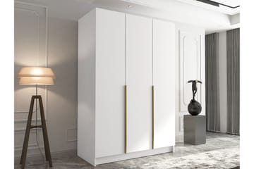 Herrljunga Garderob 150 cm - Vit/Guld - Förvaring - Garderober & garderobssystem