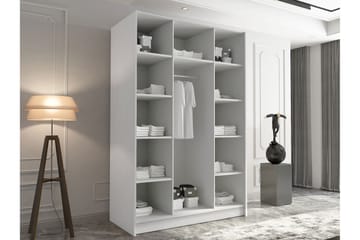 Herrljunga Garderob 150 cm - Vit/Guld - Förvaring - Garderober & garderobssystem