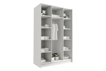 Herrljunga Garderob 150 cm - Vit/Svart - Förvaring - Garderober & garderobssystem