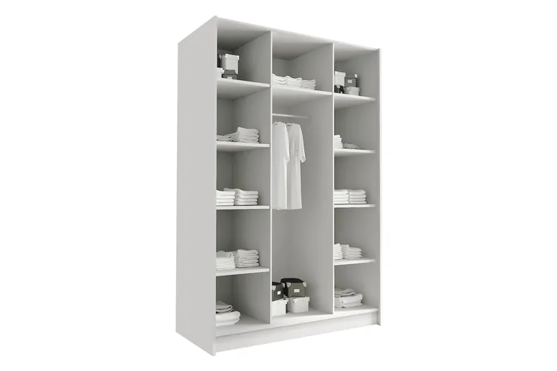 Herrljunga Garderob 150 cm - Vit/Svart - Förvaring - Garderober & garderobssystem