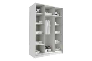 Herrljunga Garderob 150 cm - Vit/Svart - Förvaring - Garderober & garderobssystem