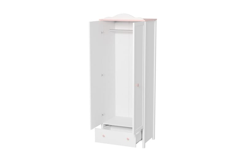 Hilts Garderob 85x196 cm NO_BRAND Vit||Pink - Förvaring - Garderober & garderobssystem