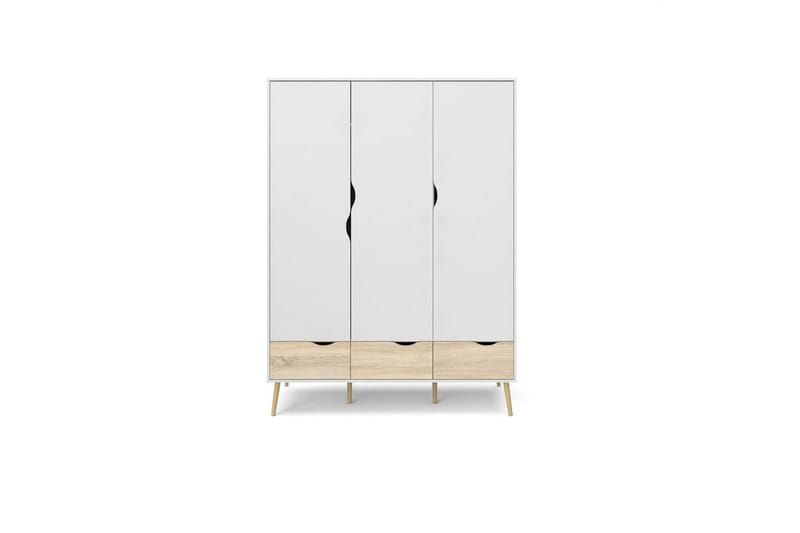 Hostafranc Garderob 147x200 cm - Vit/Grå - Förvaring - Garderober & garderobssystem
