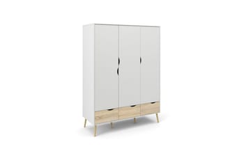 Hostafranc Garderob 147x200 cm - Vit/Grå - Förvaring - Garderober & garderobssystem