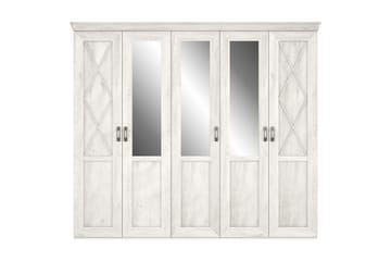 Hurlston Garderob 255 cm - Vit - Förvaring - Garderober & garderobssystem