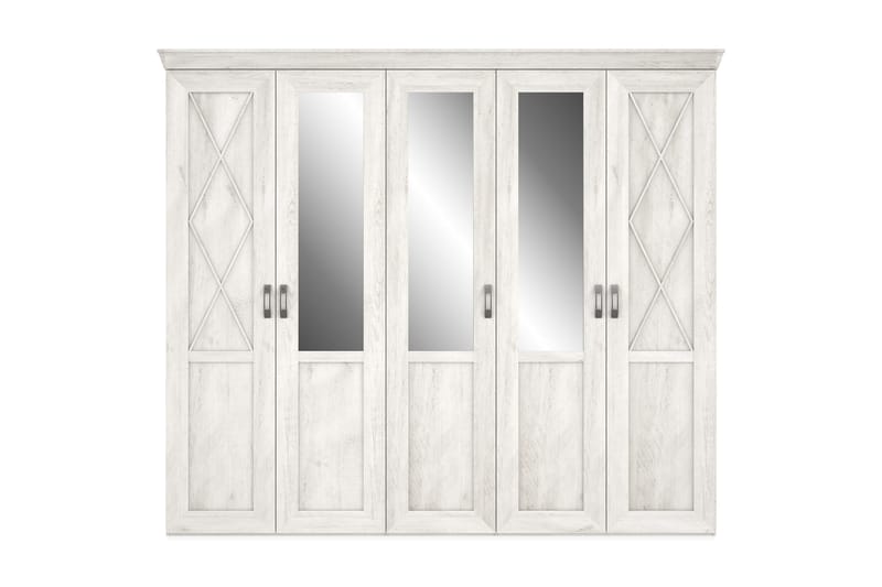 Hurlston Garderob 255 cm, Vit