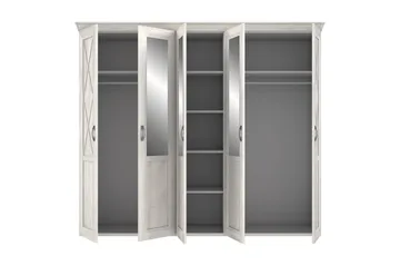Hurlston Garderob 255 cm - Vit - Förvaring - Garderober & garderobssystem