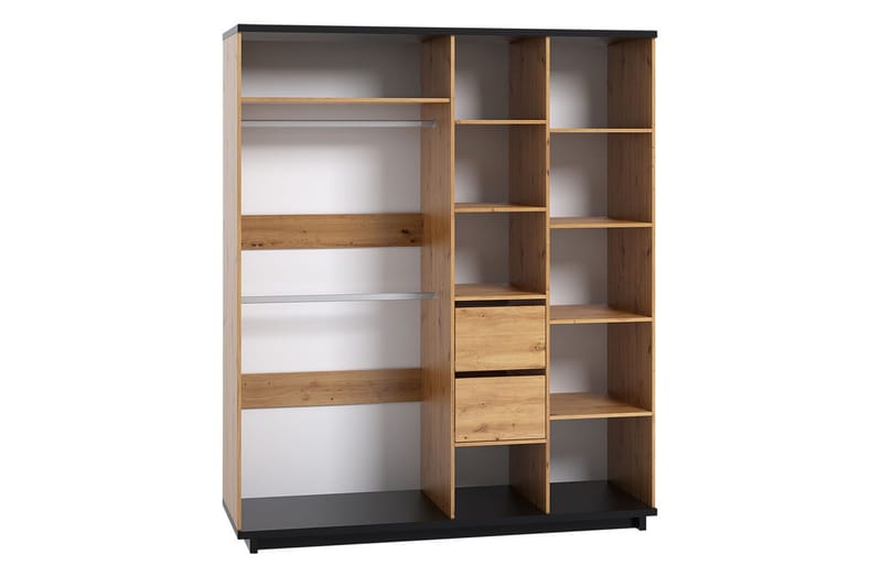 Ines Garderob 60x180 cm - Ek/Svart - Förvaring - Garderober & garderobssystem