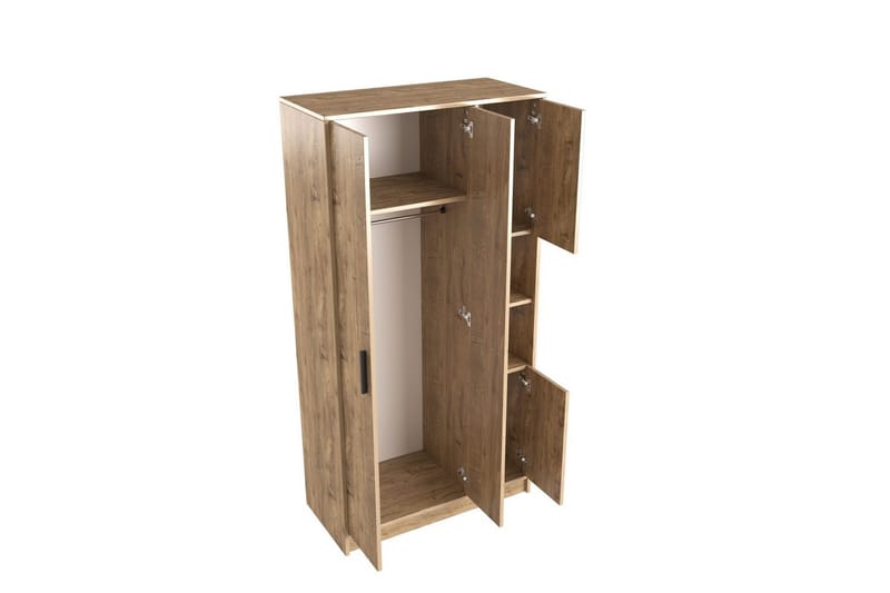 Iskral Garderob 90x177 cm - Brun - Förvaring - Garderober & garderobssystem