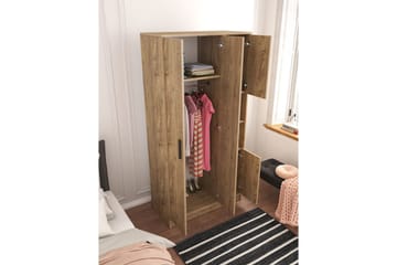 Iskral Garderob 90x177 cm - Brun - Förvaring - Garderober & garderobssystem