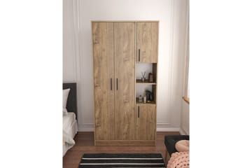 Iskral Garderob 90x177 cm - Brun - Förvaring - Garderober & garderobssystem