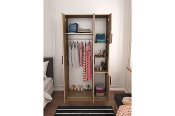 Iskral Garderob 90x177 cm - Brun - Förvaring - Garderober & garderobssystem