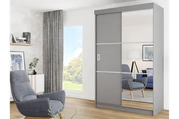 Isolaz Garderob med Spegel LED-belysning RGB - Antracit - Förvaring - Garderober & garderobssystem