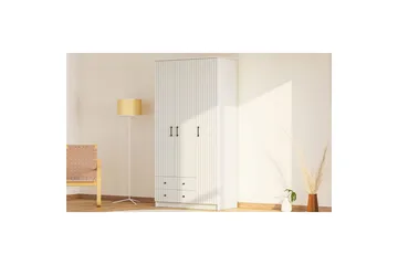 Ivon Garderob 105x210 cm - Matt Vit - Förvaring - Garderober & garderobssystem