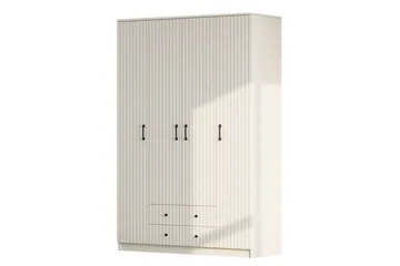 Ivon Garderob 140x184 cm - Matt Vit - Förvaring - Garderober & garderobssystem