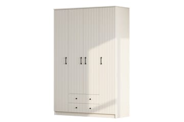 Ivon Garderob 140x210 cm - Matt Vit - Förvaring - Garderober & garderobssystem