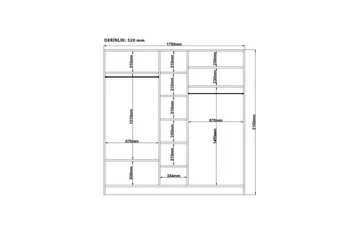 Ivon Garderob 175x210 cm - Matt Vit - Förvaring - Garderober & garderobssystem