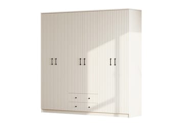 Ivon Garderob 210x184 cm - Matt Vit - Förvaring - Garderober & garderobssystem