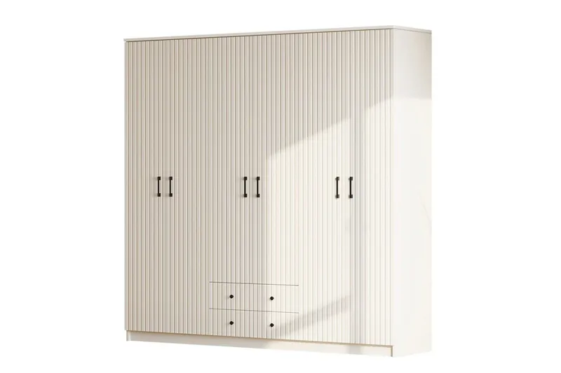 Ivon Garderob 210x210 cm - Matt Vit - Förvaring - Garderober & garderobssystem